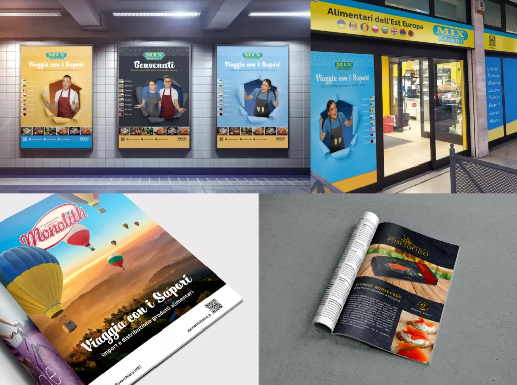 campagna pubblicitaria supermercato etnico e adv