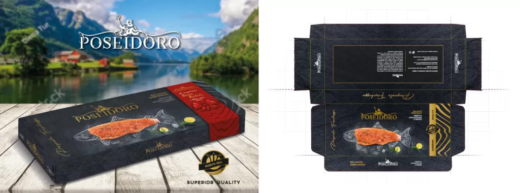 progettazione packaging salmone