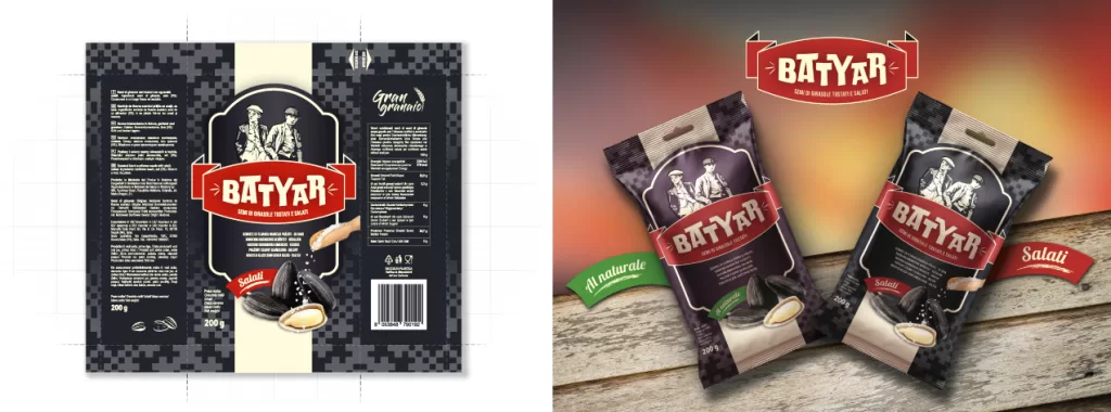 progettazione packaging semi di girasole
