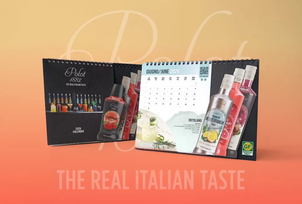 Calendario personalizzato per azienda fustellato