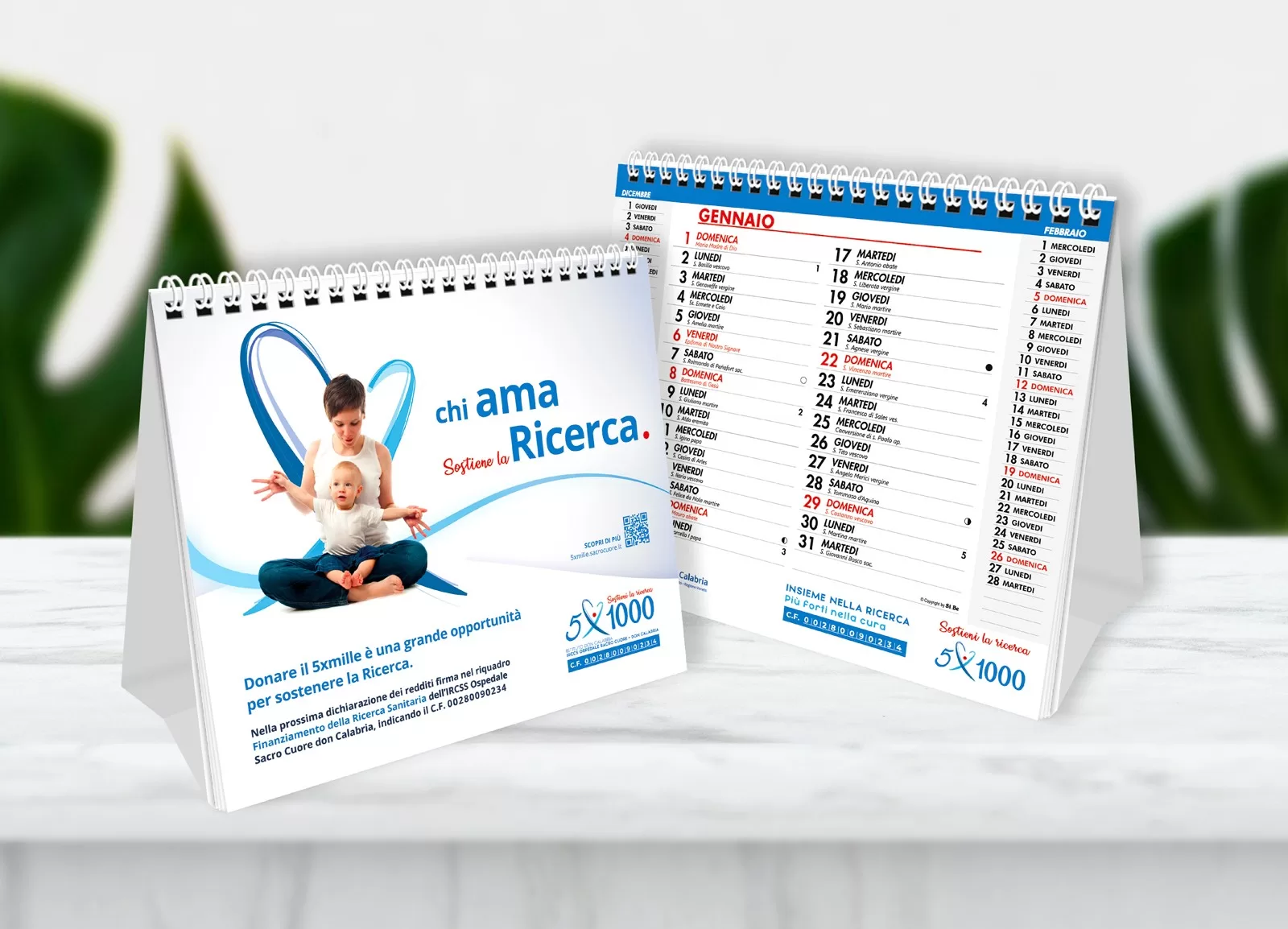 esempio di calendario personalizzato - Modello Platinum