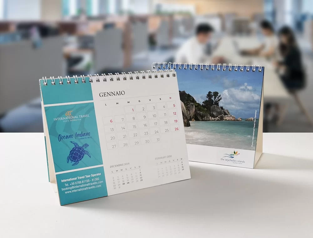 esempio calendario agenzia di viaggi